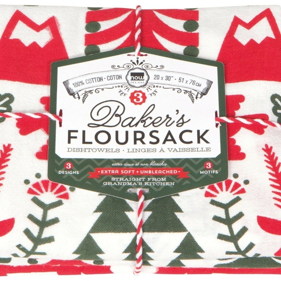 Now Designs Yuletide Baker's Tea Towels Set/3 NWT - Picture 2 of 5